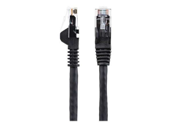 StarTech.com 2m LSZH CAT6 Ethernet-kaapeli, 10 Gigabit Snagless RJ45 100W PoE Network Patch Cord with Strain Relief, CAT 6 10GbE UTP, Musta, Yksilö...