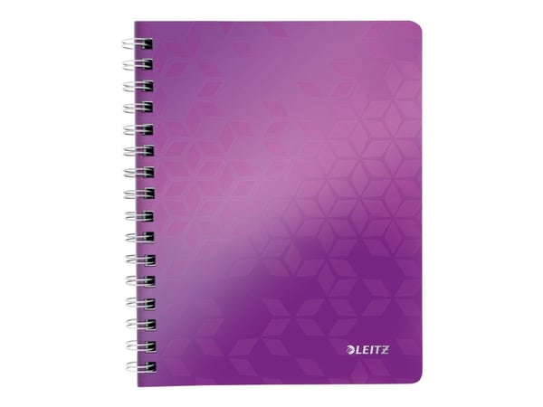Notesblok Leitz WOW PP A5 linjeret 80 gram 80 ark Lilla - (6 stk.)