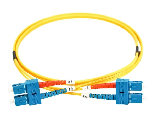 DIGITUS - Koblingskabel - SC-enkeltmodus (hann) til SC-enkeltmodus (hann) - 5 m - fiberoptisk - 9 / 125 micron - OS2 - med støvel, halogenfri - gul