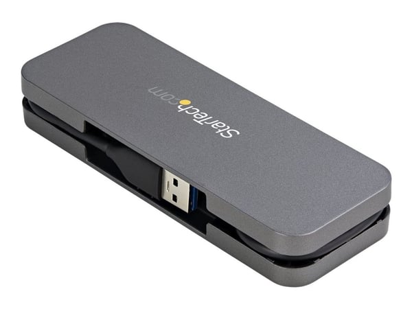 StarTech.com HB30AM4AB, USB 3.2 Gen 1 (3.1 Gen 1) Type-A, USB 3.2 Gen 1 (3.1 Gen 1) Type-A, 5000 Mbit/s, Musta, Harmaa, Muovi, 0,28 m