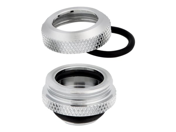 CORSAIR Hydro X Series XF Hardline 14mm - Inpassning till vätskekylsystem - krom (paket om 4)