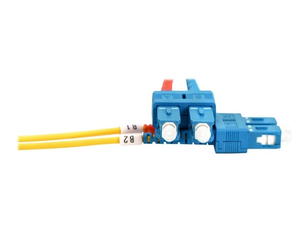 DIGITUS - Koblingskabel - SC-enkeltmodus (hann) til SC-enkeltmodus (hann) - 5 m - fiberoptisk - 9 / 125 micron - OS2 - med støvel, halogenfri - gul