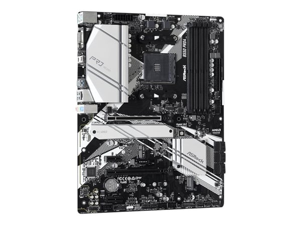 ASRock B550 Pro4 - Hovedkort - ATX - Socket AM4 - AMD B550 Chipset - USB-C Gen2, USB 3.2 Gen 1, USB 3.2 Gen 2 - Gigabit LAN - innbygd grafikk (CPU ...