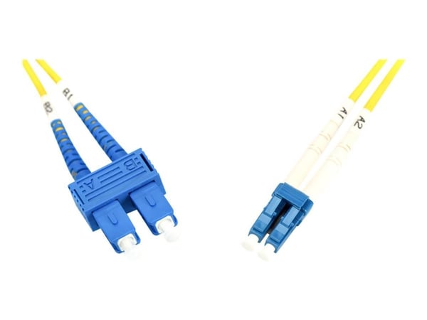 DIGITUS - Koblingskabel - LC-enkeltmodus (hann) til SC-enkeltmodus (hann) - 5 m - fiberoptisk - 9 / 125 micron - OS2 - med støvel, halogenfri - gul