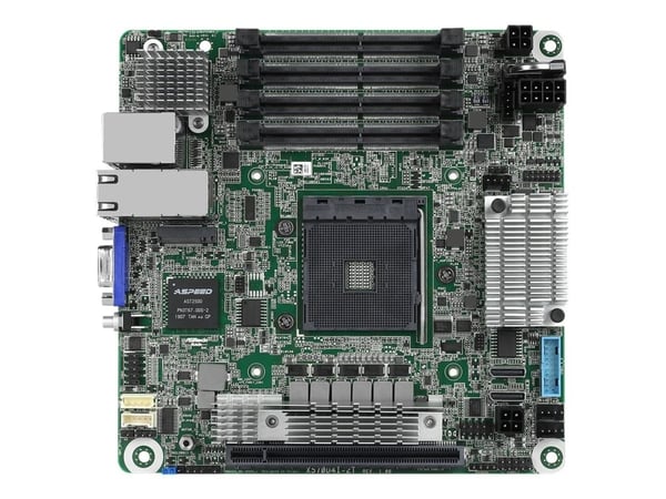 ASRock Rack X570D4I-2T - Hovedkort - mini-ITX - Socket AM4 - AMD X570 Chipset - USB 3.2 Gen 1, USB 3.2 Gen 2 - 2 x 10 Gigabit LAN - innbygd grafikk
