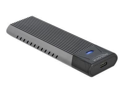 DeLOCK 42638, SSD-kotelo, M.2, PCI Express, 10 Gbit/s, USB-liitettävyys, Musta, Harmaa