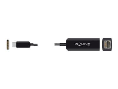 Delock - Nettverksadapter - USB-C 3.2 Gen 1 / Thunderbolt 3 - 2.5GBase-T - svart
