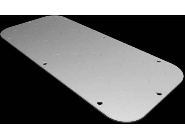 Rittal metallflensplate AX metr. Forpreget størrelse 2 339x149mm