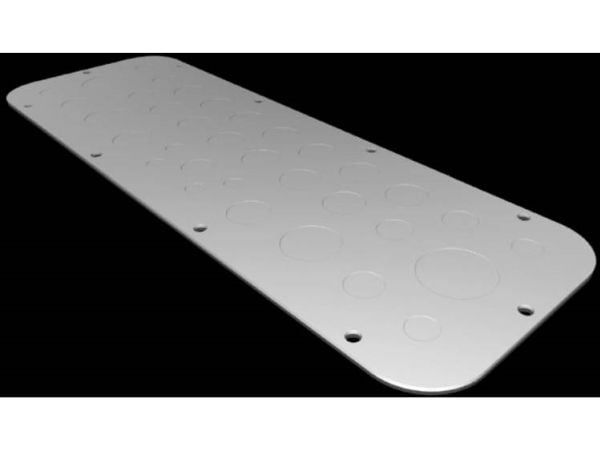 Rittal AX 2573.100, Rackplate, Lysegrå, Stål, IP66, 447 mm, 149 mm