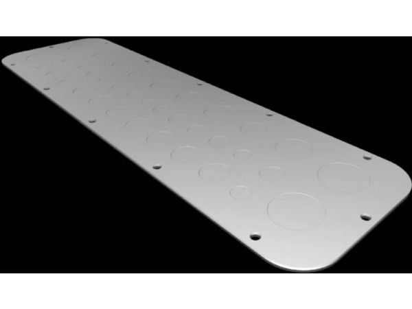 Rittal metallflensplate AX metr. Forpreget størrelse 4 534x149mm