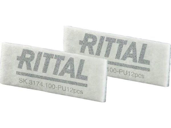 Rittal 3174.100, Filter, Vit, 12 styck, 12 g