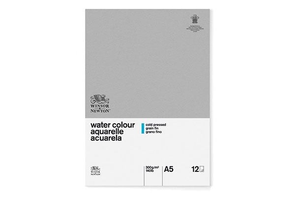 Akvarellblock kallpressat limmat 300 g A5 12 blad Akvarellblock kallpressat limmat 300 g A5 12 blad