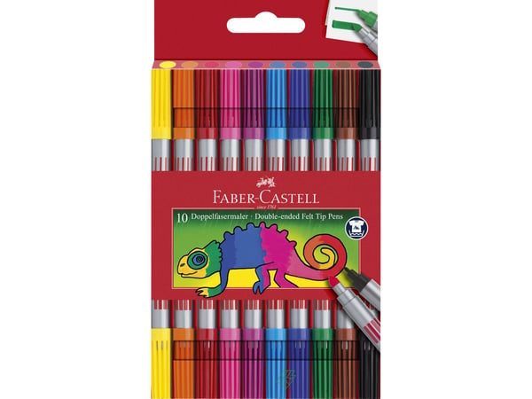 Kaksoiskärki Faber-Castell thick/thin 10 kpl ass. värejä