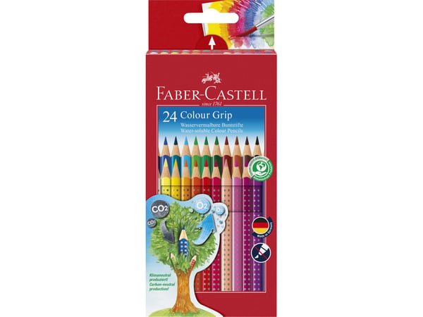 Akvarellikynät Faber-Castell Grip, 24 kpl.