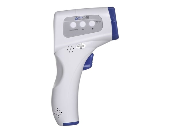 Oromed ORO-T60 PERFECT, Fjernmålingstermometer, Blå, Hvit, Universell, Knapper, °C,°F, Kroppstemperatur