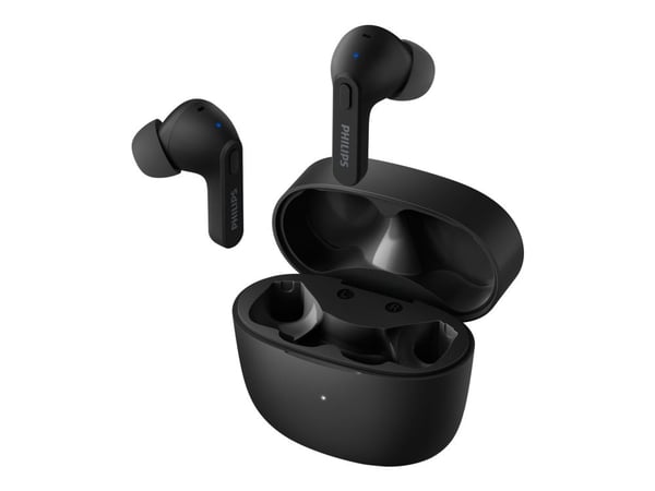 Philips TAT2206BK - True wireless-hodetelefoner med mikrofon - i øret - Bluetooth - lydisolerende - svart