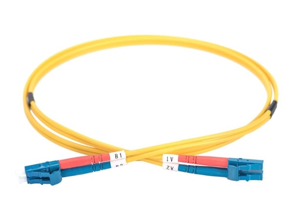 DIGITUS - Koblingskabel - LC-enkeltmodus (hann) til LC-enkeltmodus (hann) - 10 m - fiberoptisk - 9 / 125 micron - OS2 - med støvel, halogenfri - gul