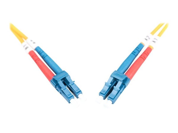 DIGITUS - Koblingskabel - LC-enkeltmodus (hann) til LC-enkeltmodus (hann) - 5 m - fiberoptisk - 9 / 125 micron - OS2 - med støvel, halogenfri - gul