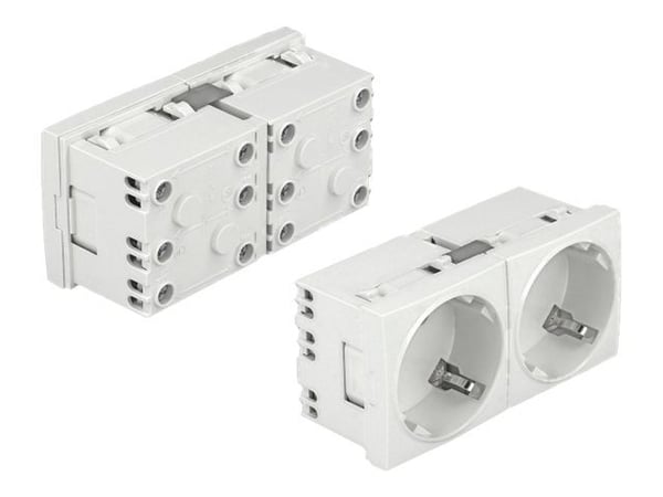 DeLOCK 81325, CEE 7/3, Valkoinen, Akryylinitriilibutadieenistyreeni (ABS), Muovi, 250 V, 16 A, 45 mm