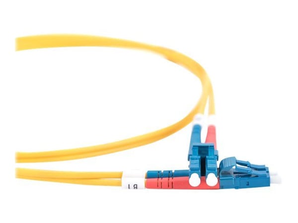 DIGITUS - Koblingskabel - LC-enkeltmodus (hann) til LC-enkeltmodus (hann) - 5 m - fiberoptisk - 9 / 125 micron - OS2 - med støvel, halogenfri - gul