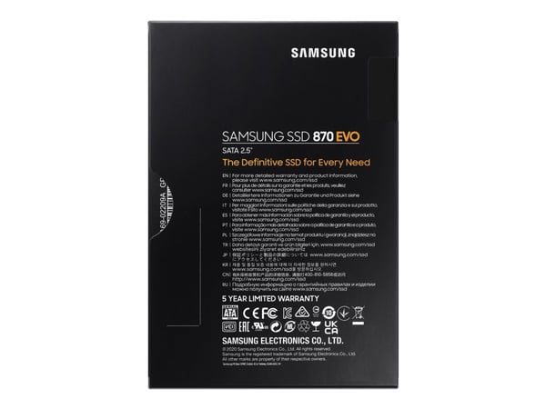 Samsung 870 EVO MZ-77E250BW SSD 250 GB 2.5" SATA III 560 MB/s