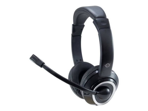 Conceptronic POLONA02BA - Hodesett - on-ear - kablet - 3,5 mm jakk - svart