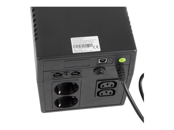 Green Cell Microsine - UPS - AC 220/230/240 V - 700 Watt - 1000 VA - 7 At - USB - utgangskontakter: 4