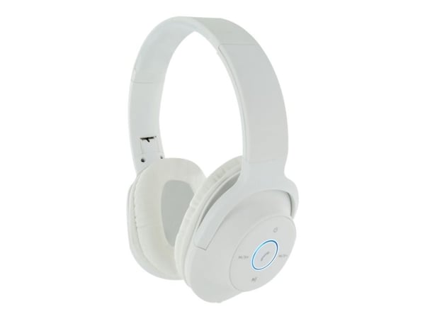 Schwaiger SOUND4YOU KH220BTW 512 - Hodetelefoner med mikrofon - full størrelse - Bluetooth - trådløs, kablet - 3,5 mm jakk - hvit