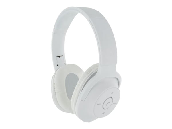 Schwaiger SOUND4YOU KH220BTW 512 - Hodetelefoner med mikrofon - full størrelse - Bluetooth - trådløs, kablet - 3,5 mm jakk - hvit