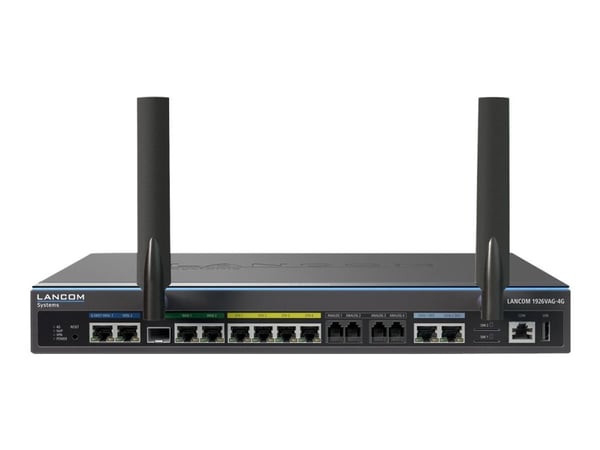 LANCOM 1926VAG-4G - Ruter - ISDN/WWAN/DSL - 4-ports switch - GigE, PPP - WAN-port: 2 - VoIP-telefonadapter