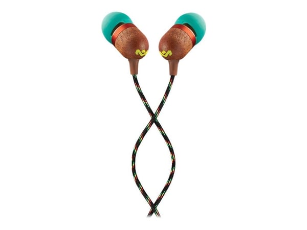 House of Marley Smile Jamaica - Ørepropper med mikrofon - i øret - kablet - 3,5 mm jakk - rasta