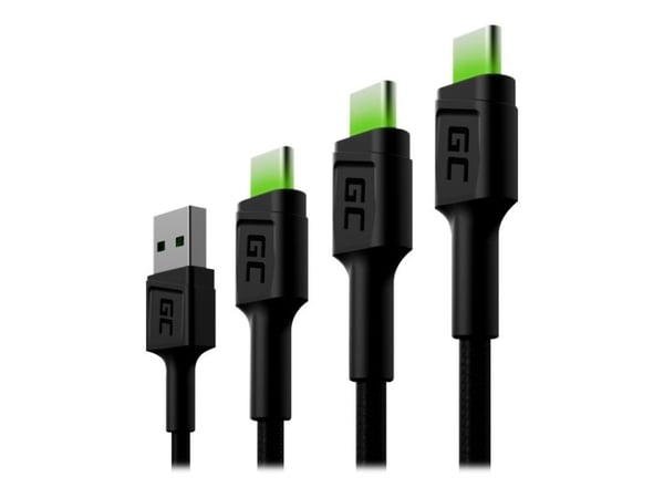 Green Cell GC Ray - USB-kabelsett - svart