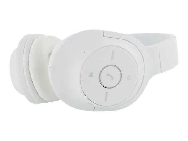 Schwaiger SOUND4YOU KH220BTW 512 - Hodetelefoner med mikrofon - full størrelse - Bluetooth - trådløs, kablet - 3,5 mm jakk - hvit