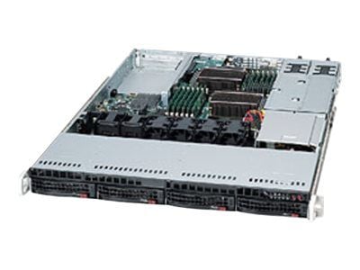 Supermicro SC815 TQC-R706WB2 - Kan monteras i rack 1U - utökad ATX - SATA/SAS - hot-swap 750 Watt - svart