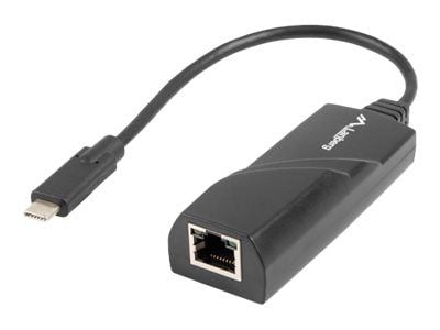 Lanberg NC-1000-02 - Nettverksadapter - USB-C 3.1 - Gigabit Ethernet - svart