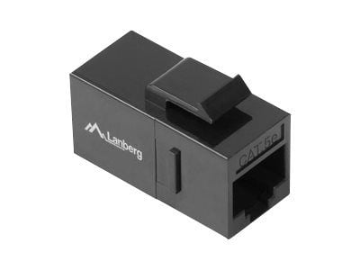 Lanberg - Keystone-kopler - RJ-45 (hunn) til RJ-45 (hunn) - UTP - CAT 5e - svart