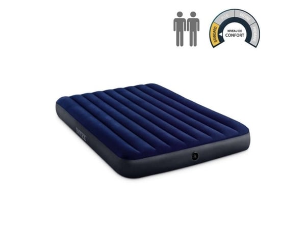 Intex Klassisk Downy Luftmadras 152x203x25 cm
