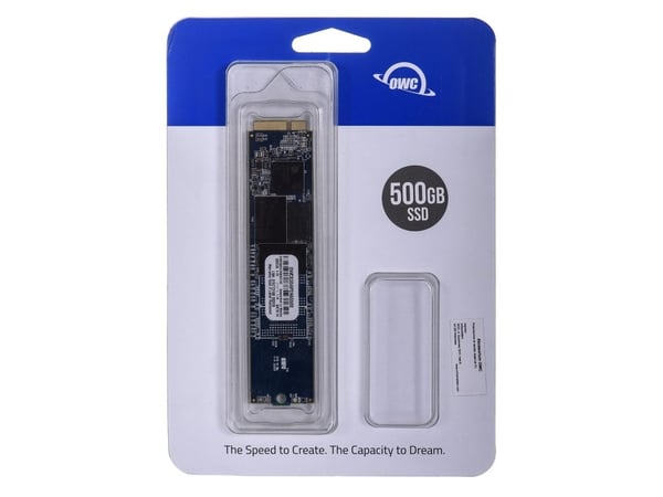OWC Aura Pro 6G - SSD - 500 GB - intern - SATA 3Gb/s - 128-bit AES, 256-bit AES - for Apple MacBook Air (I midten av 2012)
