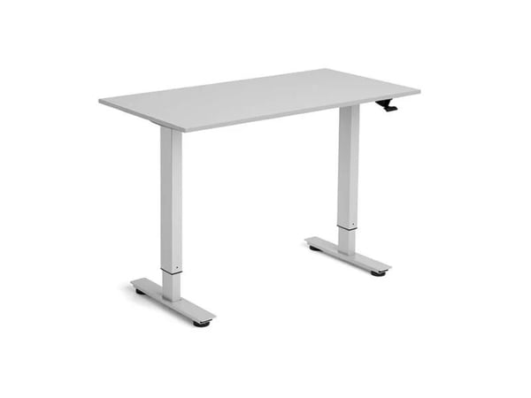 Flexidesk Höjt lågt bord 120x60 cm ljusgrå/alugrey