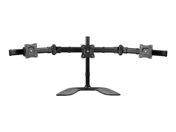 Startech Triple Monitor Stand for VESA Mount Monitors up to 27" - Steel (ARMBARTRIO2) - Stativ (endekapsler, stang, sokkelplate, tverrstang, skiver...