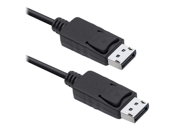 Qoltec - DisplayPort-kabel - DisplayPort (hann) til DisplayPort (hann) - DisplayPort 1.2 - 50 cm - 1080p-støtte, 5K 30Hz støtte - svart