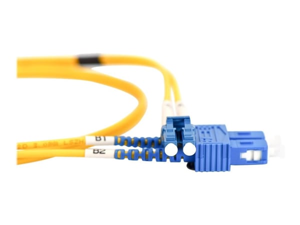 DIGITUS - Patchkabel - LC enkelttilstand (han) til SC enkelttilstand (han) - 2 m. - fiberoptik - 9 / 125 micron - OS2 - booted, halogenfri - gul