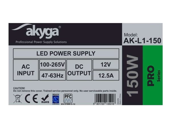 Akyga AK-L1-150 - Pro Series - LED-driver - 150 watt - 12.5 A (skrueterminal)