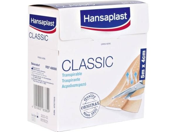 Hansaplast 1556520 Kipsi, sidontamateriaali 5 m x 4 cm