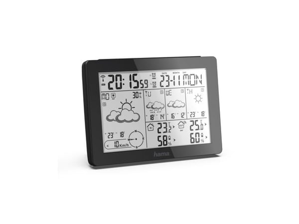 Hama Meteotime, Svart, Anemometer (vindhastighet), Inne hygrometer, Inne Termometer, Utendørs Fuktighetsmåler,..., Hygrometer, Termometer, Hygromet...