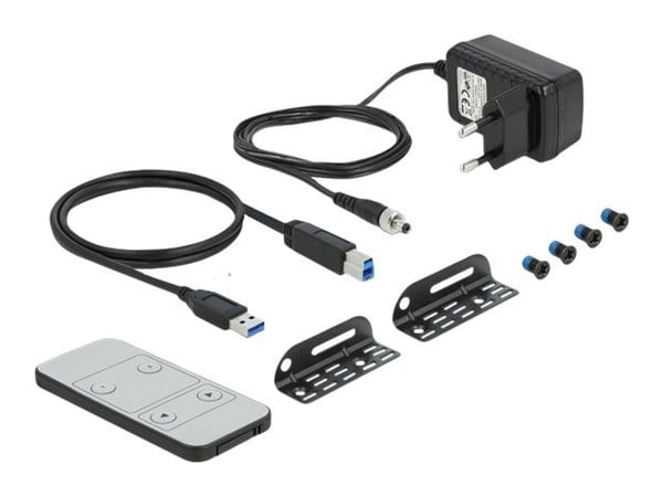 Delock HDMI KVM Switch 4K 60 Hz with USB 3.0 and Audio - KVM / lyd / USB-svitsj - 2 x KVM/lyd/USB - 1 lokalbruker - stasjonær