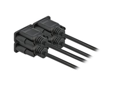 Delock - Seriell kabel - DB-9 (hann) til DB-9 (hann) - 50 cm - tommelskruer - svart