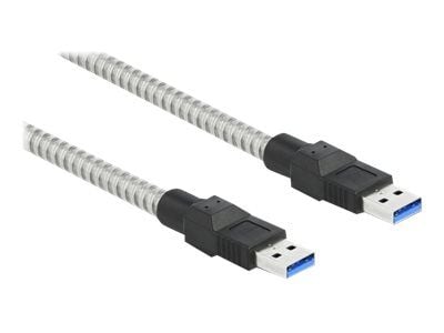 Delock - USB-kabel - USB-type A (hann) til USB-type A (hann) - USB 3.2 Gen 1 - 1 m - sølv