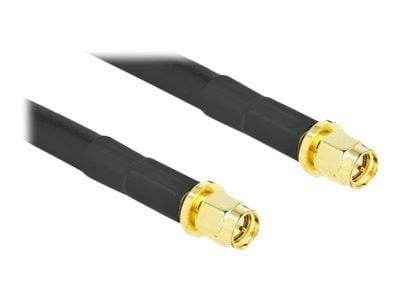 Delock - Antennikaapeli - RP-SMA stik til RP-SMA stik - 10 m - koaksial - sort