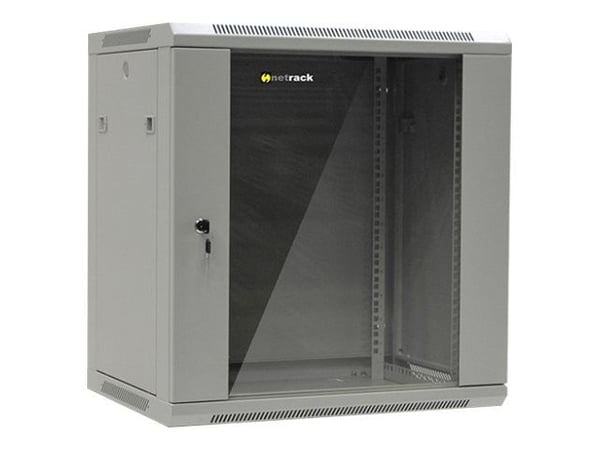Netrack - Rack skap - veggmonterbar - grå - 12U - 19"